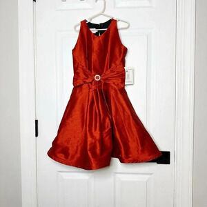 FIVELOAVES TWOFISH Girls Size 8 Red Holiday Beauty Dress Bow Special Occasion